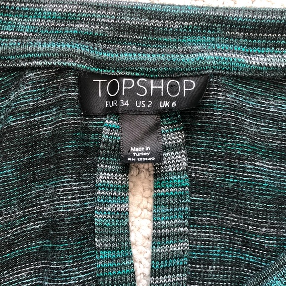 \Topshop\• Green Striped Sweater Dress - Picture 13 of 14